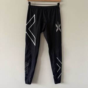 2XU Mens Compression Tights Pants Size Large Workout Running Gym Cycling Elite
